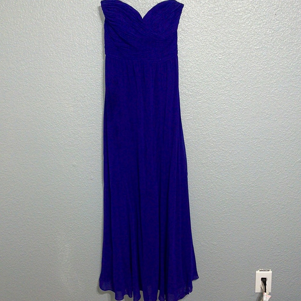 Ralph Lauren size 6 strapless evening dress. Only worn once. Purplish blue color